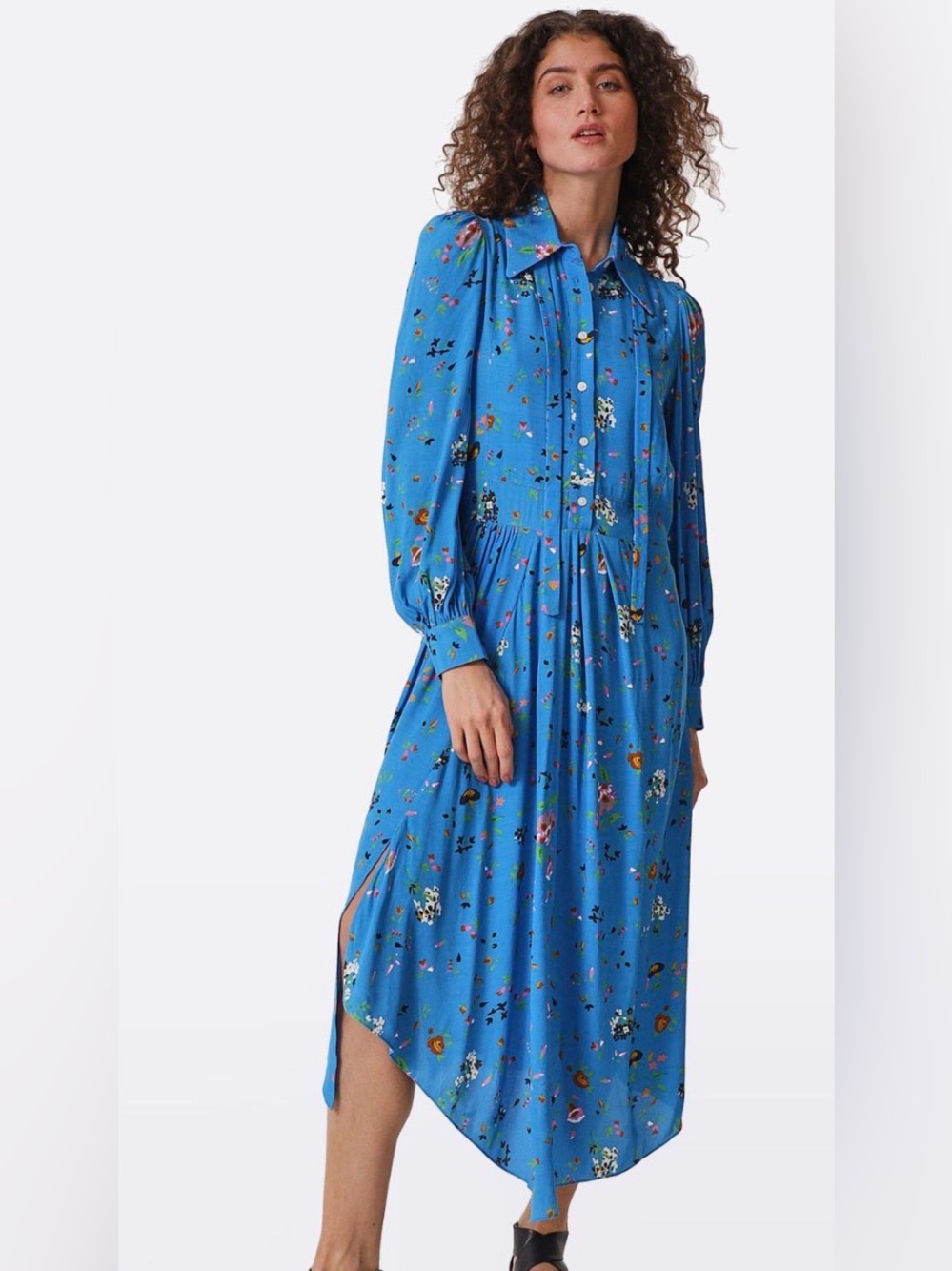 Zadig & Voltaire Ruselia Dress—azure blue floral print, BEAUTIFUL!! Like New—M